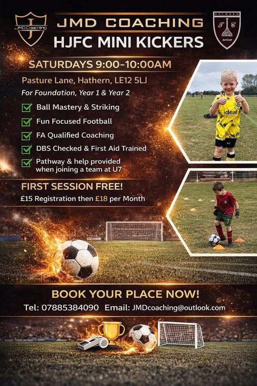 HJFC Mini Kickers session flyer